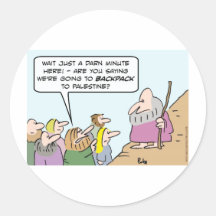 moses backpack palestine bible round stickers