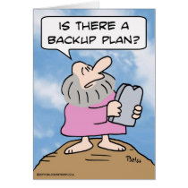 moses commandments backup plan greeting card