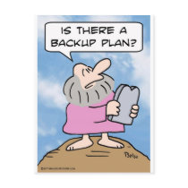 moses commandments backup plan post card