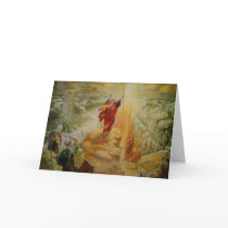 Moses parting the red sea greeting card.