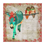 Moses Ruby Rose Owls Art Canvas Canvas Print