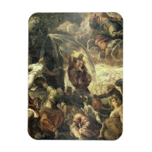Moses Striking Water from the Rock, 1575 Rectangle Magnet