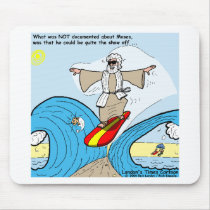 Moses Surfs Funny Cartoon Tees Gifts Collectibles Mouse Pad