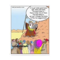 Moses & The Ten Suggestions Funny Gifts & Tees Post Card