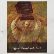 Moses With The Tablets Of The Law By Rembrandt Flyers