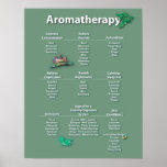 Moss Green Aromatherapy Chart Poster