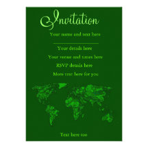 Moss green atlas custom announcements