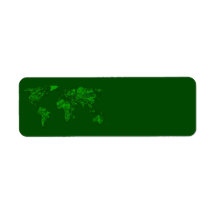 Moss green atlas return address label