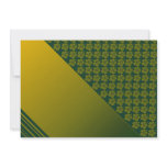 Moss Green & Gold, hibiscus template Invitation