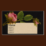 Mossy Pink Rose Victorian Trade Card business cards