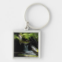 Mossy Waterfall Key Chain