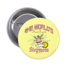 Most Angelic Stepmom Pinback Button