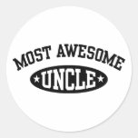 Most Awesome Uncle Round Sticker