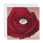 Most Beautiful Red  Rose birthday party Invitation