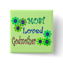 "Most Loved Godmother" Gifts Pin
