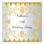 Most Popular Elegant White Gold  Invitation