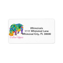 Most Popular I Love HIPPOS Address Label
