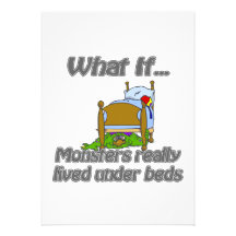 Moster under the bed custom announcements