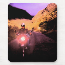 motard en phare tapis de souris