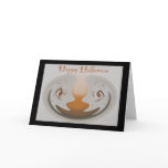 Moth Abstract Happy Halloween Card