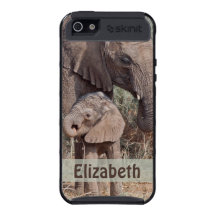 Mother and Baby African Elephant Personalized