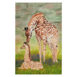 Mother and Baby Giraffes Custom Stationery
