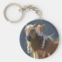 Mother and Baby Horse Key Chain