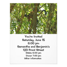 Mother and Baby Monkey Personalized Invitation