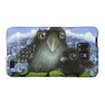 Mother and baby raven galaxy SII case