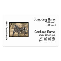 Mother and Baby Zebra Business Cards