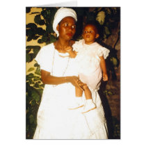 Mother and child holiday card cards