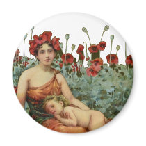 Mother and child refrigerator magnet