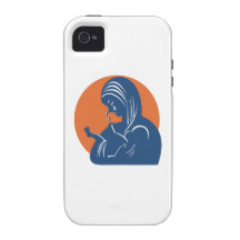 Mother and Child Tears Retro Vibe iPhone 4 Cover