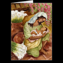 Mother And Child With Calla Lilies cards