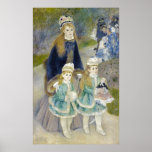 Mother and Children, La Promenade, Renoir Posters