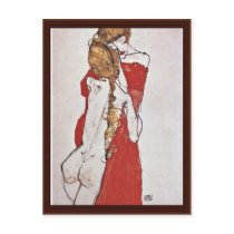 Mother And Daughter By Schiele Egon Post Card