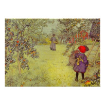 Mother and Daughter in the Apple Orchard Custom Invite