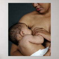 Mother breastfeeding baby boy (6-11 months) poster