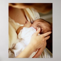 Mother breastfeeding baby girl (1-3 months) poster