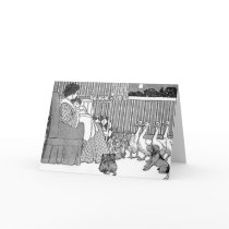 Mother & Child Story Time in Black & White - Card