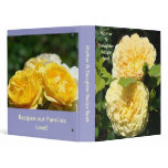 Mother & Daughters Recipe Book! Yellow Rose Binder