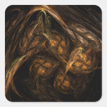 Mother Earth Abstract Art Square Sticker
