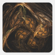 Mother Earth Abstract Art Square Sticker