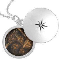 Mother Earth Abstract Silver Locket