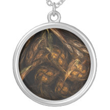 Mother Earth Abstract Silver Necklace