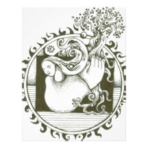 Mother Earth Collection in black and white Letterhead Design