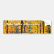 Mother Earth Is Calling You Home Bumper Stickers