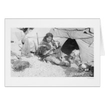 Mother Feeding Child Alaska 1907 Cards
