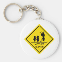 Mother Flippin' Yield Sign Keychain