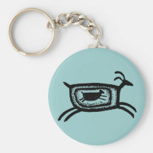 Mother goat-BW Key Chain